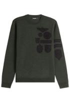 Dsquared2 Dsquared2 Wool Pullover With Embroidered Patches - Green