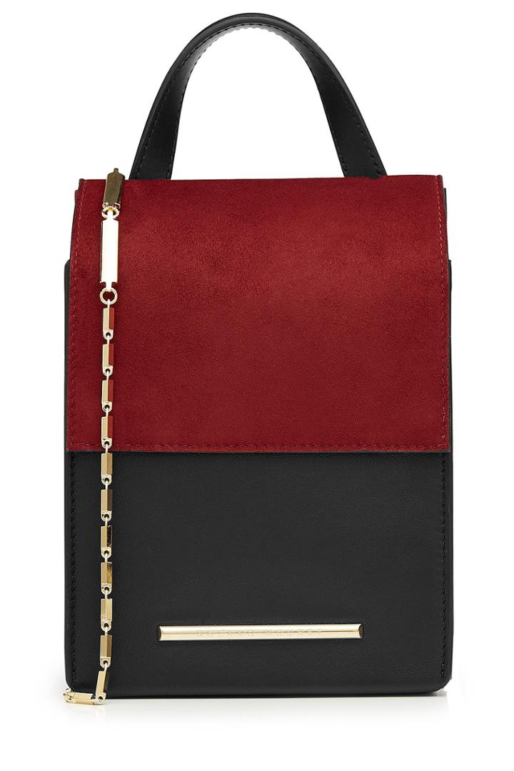 Roland Mouret Roland Mouret Leather And Suede Shoulder Bag - Multicolor
