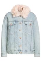 Alexander Wang Alexander Wang Denim Jacket With Shearling Collar - Blue