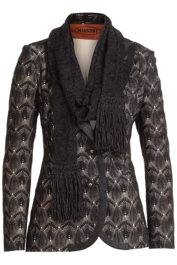 Missoni Missoni Crochet Knit Blazer - Black