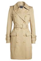 Balmain Balmain Cotton Trench Coat With Embossed Buttons