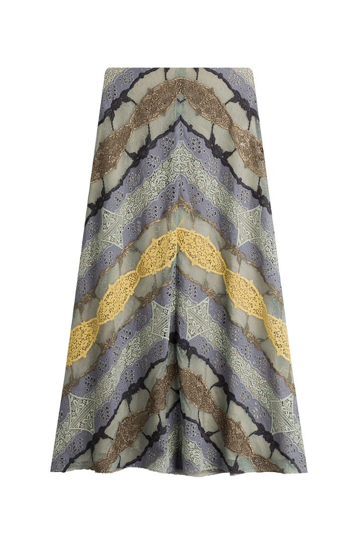 Valentino Valentino Embroidered Lace Skirt - Multicolor