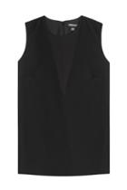 Dkny Dkny Sleeveless Blouse With Sheer Insert - Black