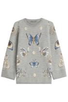 Alexander Mcqueen Alexander Mcqueen Printed Sweatshirt With Wool And Silk - Grey