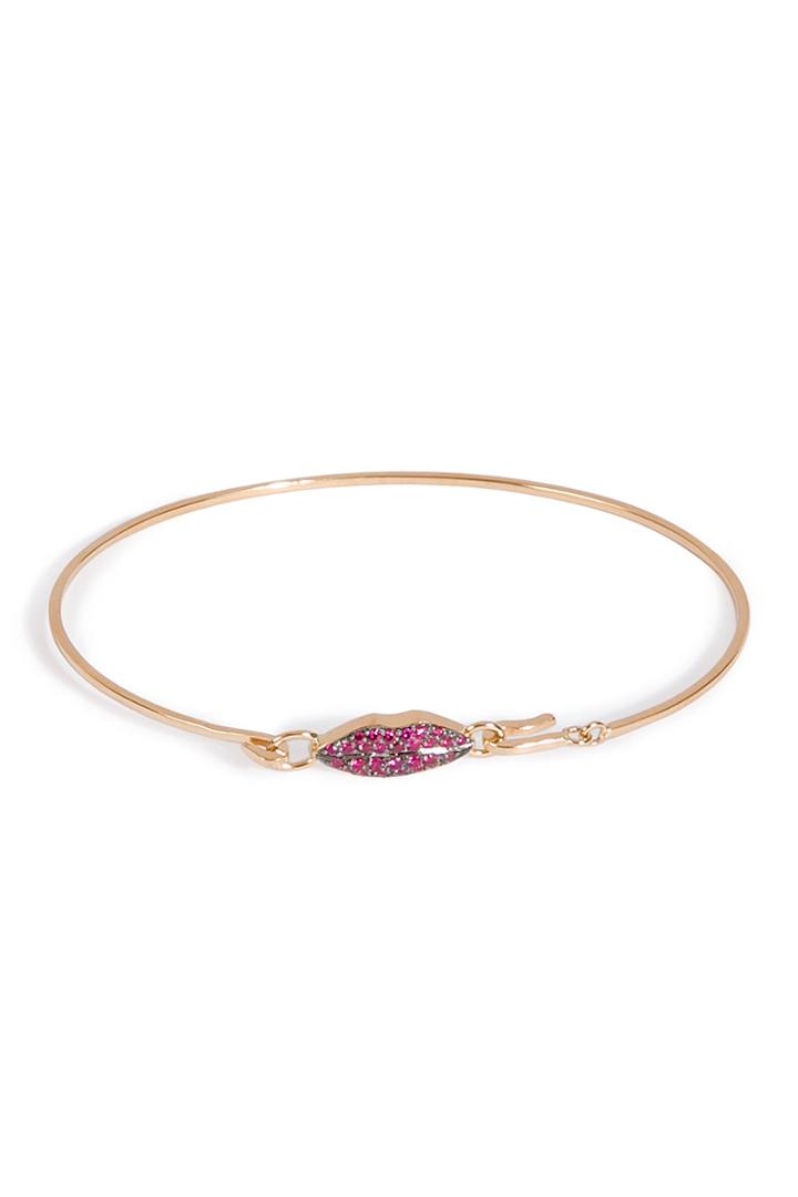 Delfina Delettrez Delfina Delettrez 18kt Gold Bracelet With Ruby Lips - None