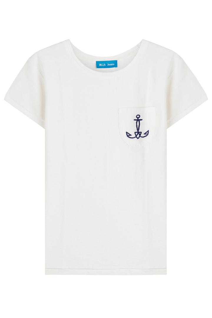 M I H M I H Anchor Print Cotton Tee - White