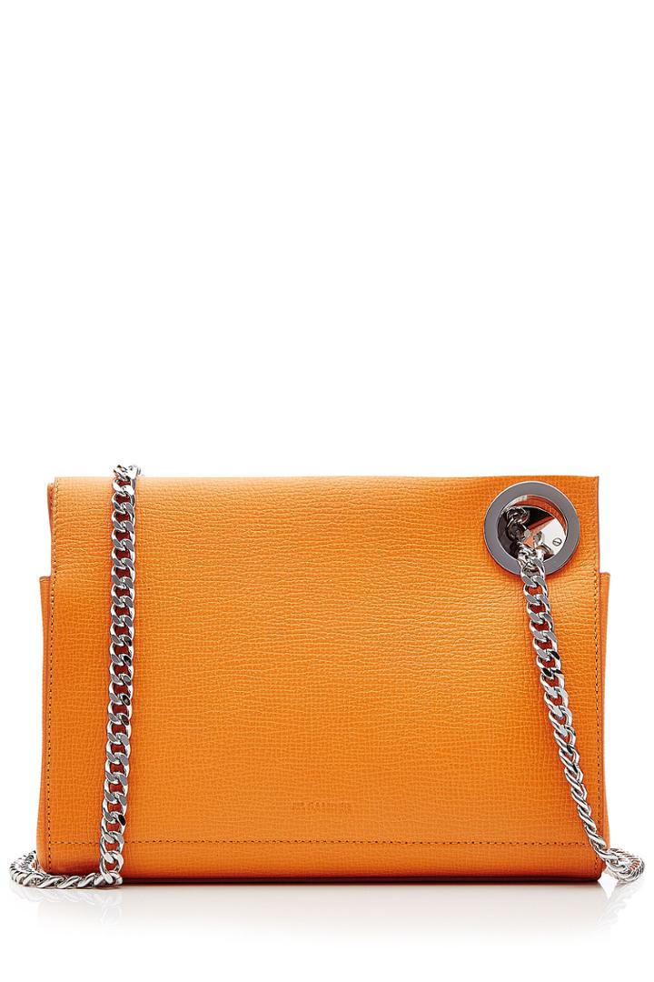 Jil Sander Jil Sander Leather Shoulder Bag - Orange