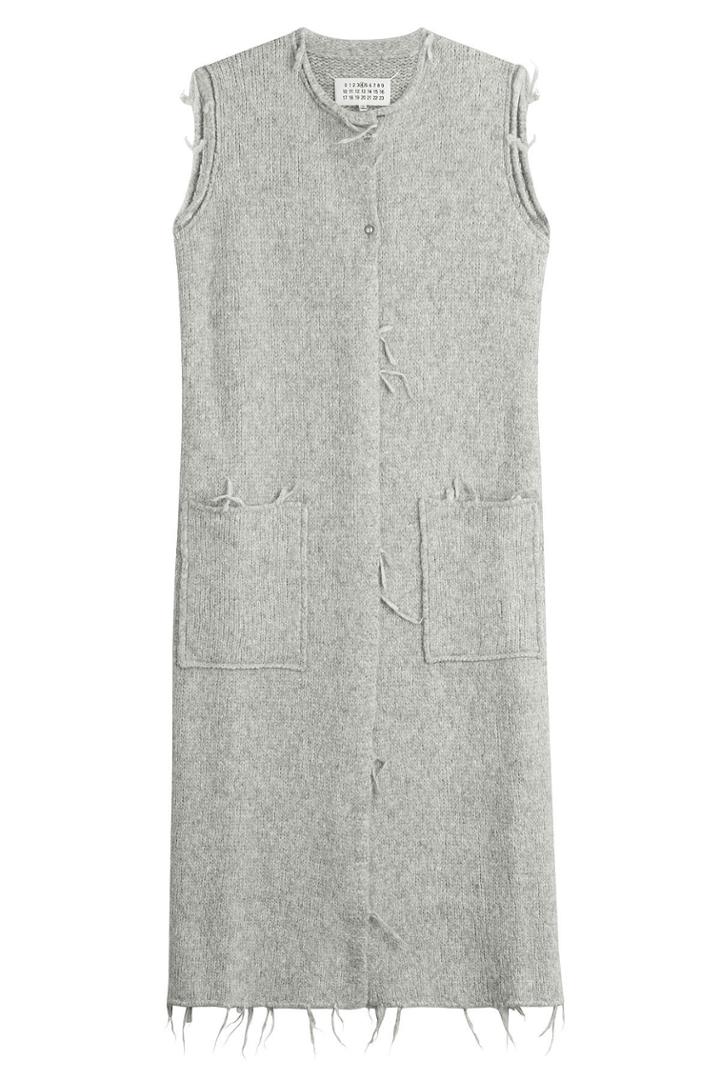 Maison Margiela Maison Margiela Sleeveless Cardigan With Alpaca