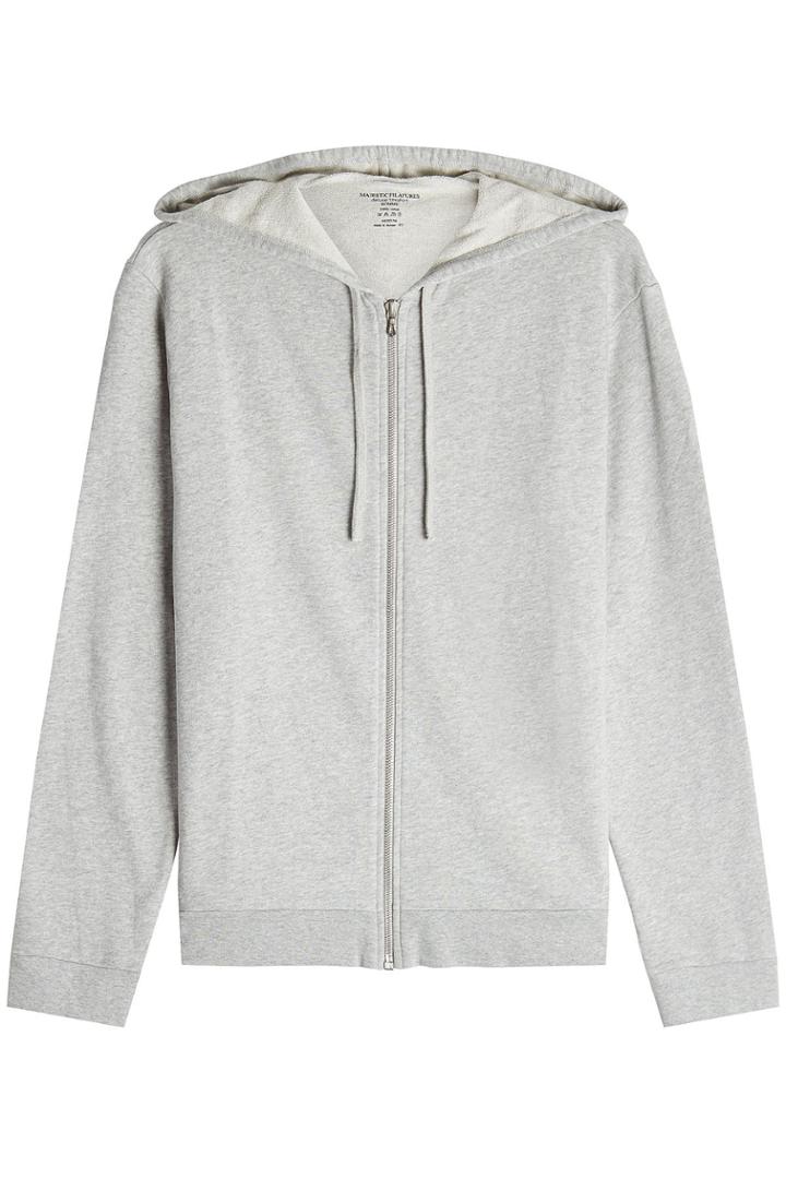 Majestic Majestic Zipped Cotton Jacket With Hood