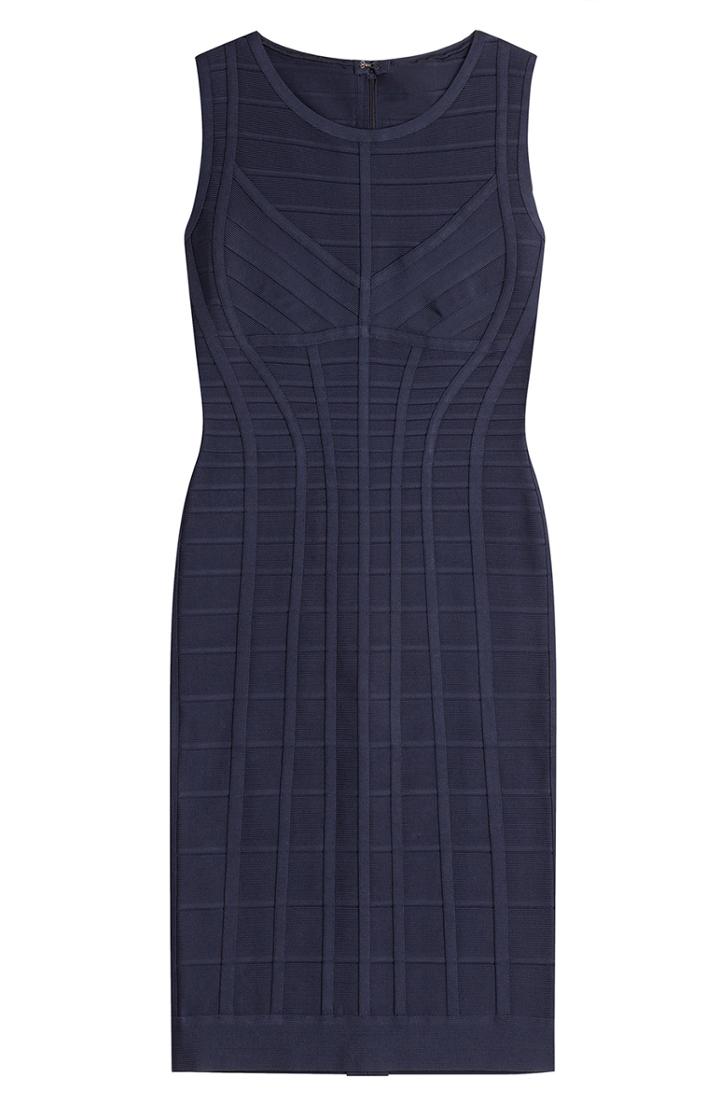 Herv L Ger Aida Novelty Essentials Bandage Dress