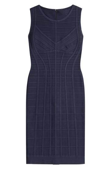 Herv L Ger Aida Novelty Essentials Bandage Dress