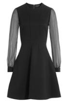 Tara Jarmon Tara Jarmon Dress With Sheer Longsleeves - Black