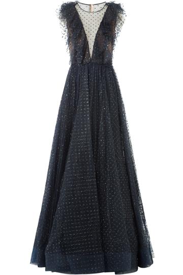 Jenny Packham Jenny Packham Floor Length Gown With Sequinned Tulle
