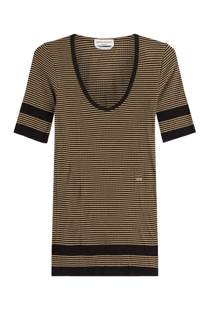 Sonia Rykiel Sonia Rykiel Striped Cotton-silk Top