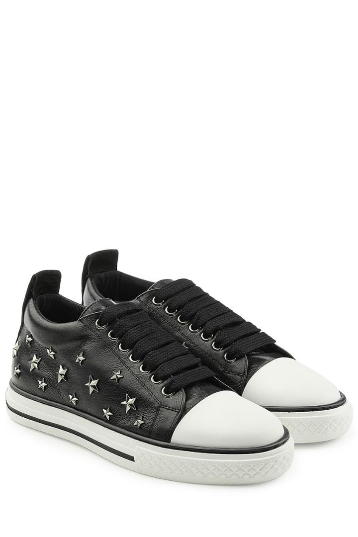 R.e.d Valentino R.e.d Valentino Leather Studded Sneakers