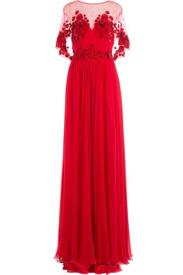Zuhair Murad Zuhair Murad Embellished Evening Gown - Red