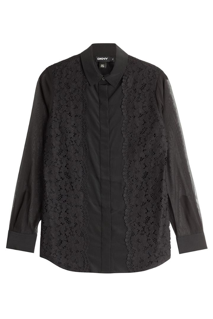 Dkny Dkny Silk Blouse With Lace