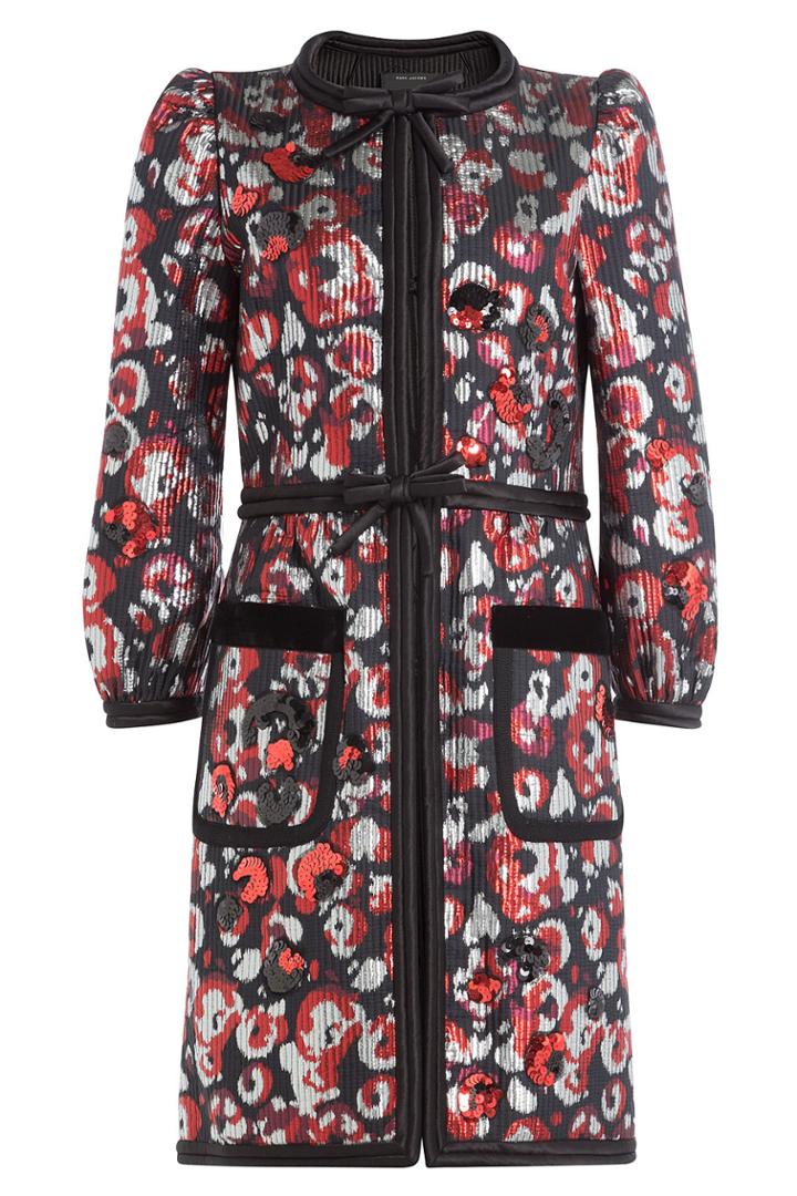 Marc Jacobs Marc Jacobs Printed Coat With Sequins