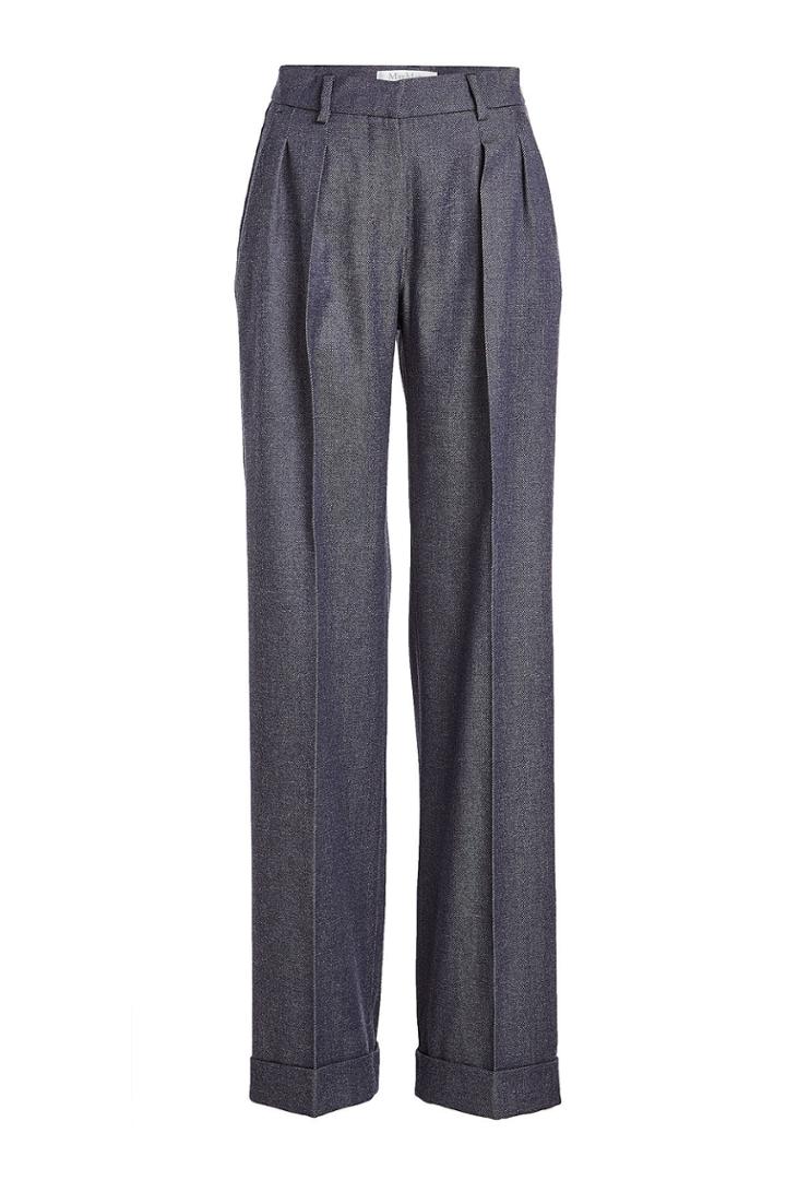 Max Mara Max Mara High-waist Wool Pants With Pleats