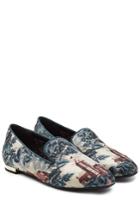 Burberry Burberry Printed Mulberry Silk Loafers