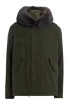 Mr & Mrs Italy Mr & Mrs Italy Cotton Parka With Fox Fur Collar - Green