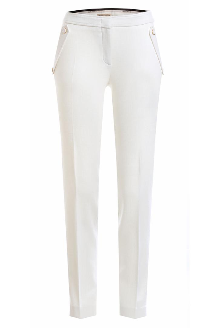 Emilio Pucci Emilio Pucci Double Face Virgin Wool Pants - White