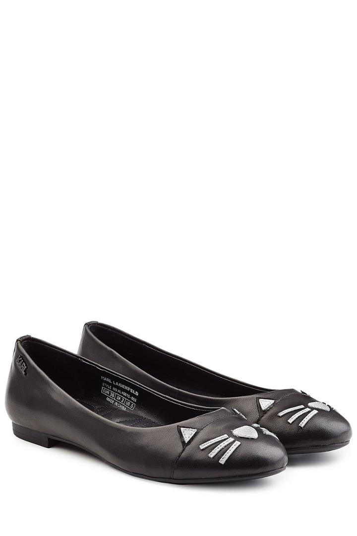 Karl Lagerfeld Karl Lagerfeld Leather Ballerinas