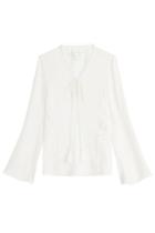 Jonathan Simkhai Jonathan Simkhai Embroidered Silk Blouse - White