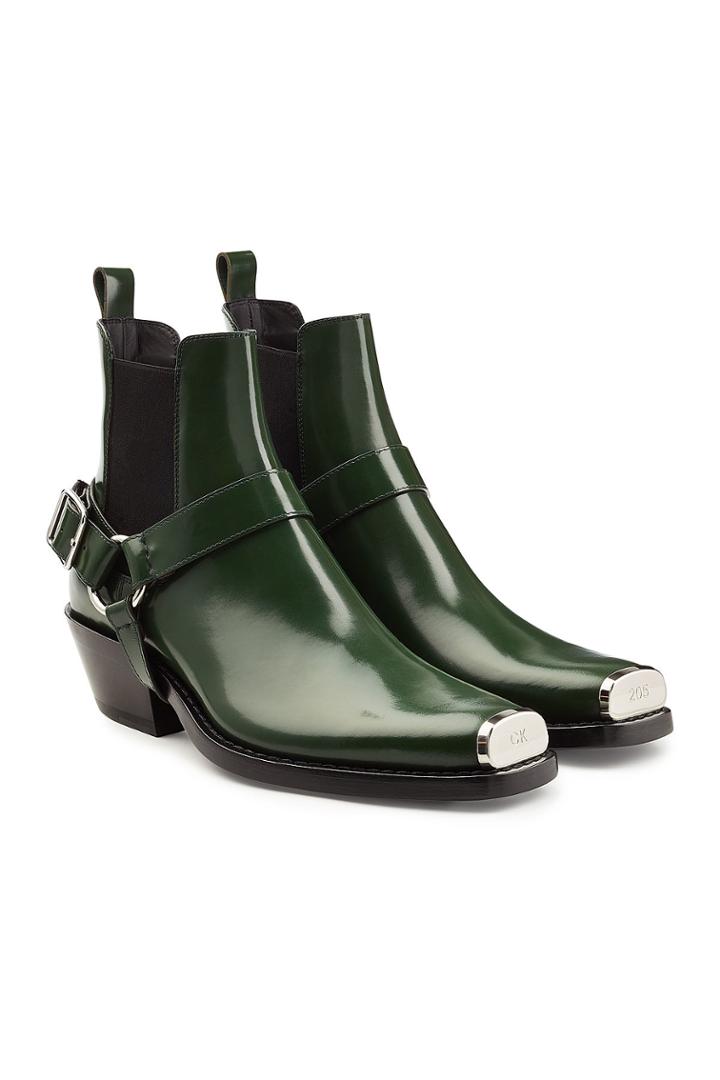 Calvin Klein 205w39nyc Calvin Klein 205w39nyc Western Harness Leather Ankle Boots
