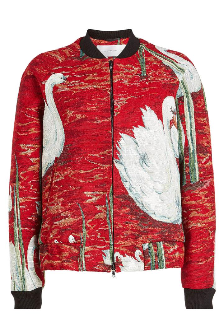 Victoria Victoria Beckham Victoria Victoria Beckham Raglan Bomber Jacket With Cotton