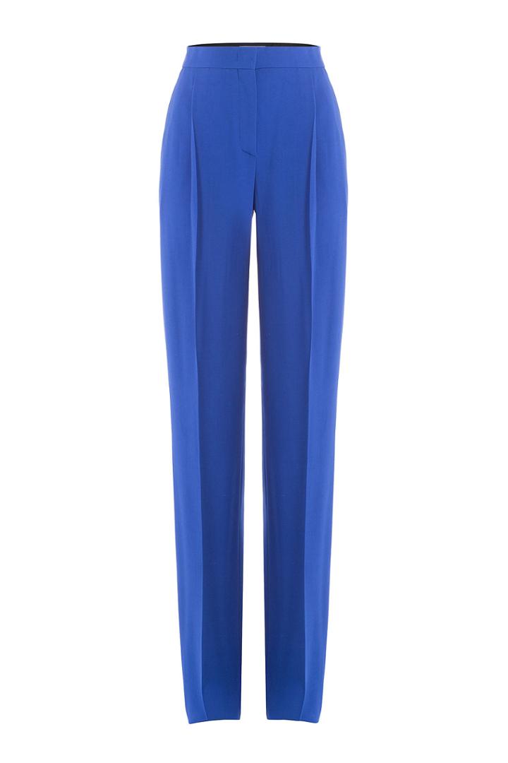 Emilio Pucci Emilio Pucci Straight Leg Wool Pants - Blue