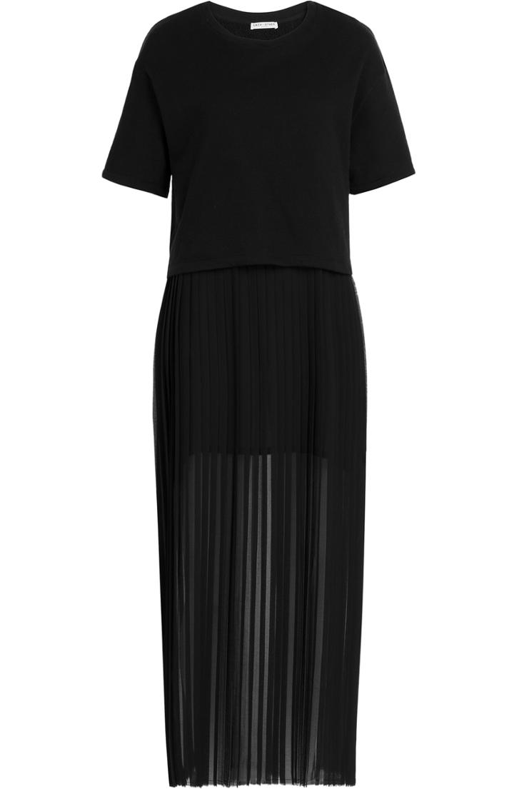 Each Other Cotton T-shirt Dress With Pleated Skirt