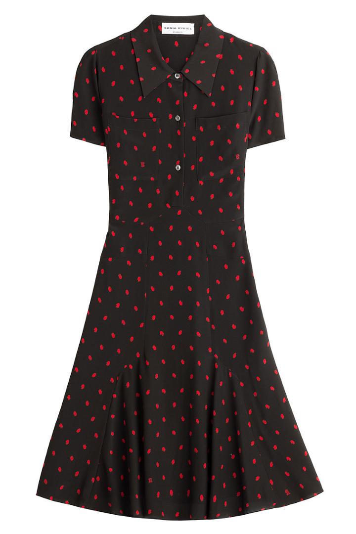 Sonia Rykiel Sonia Rykiel Printed Silk Crepe Dress