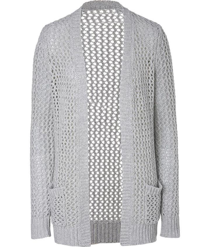 Michael Kors Cashmere-cotton Crochet Cardigan