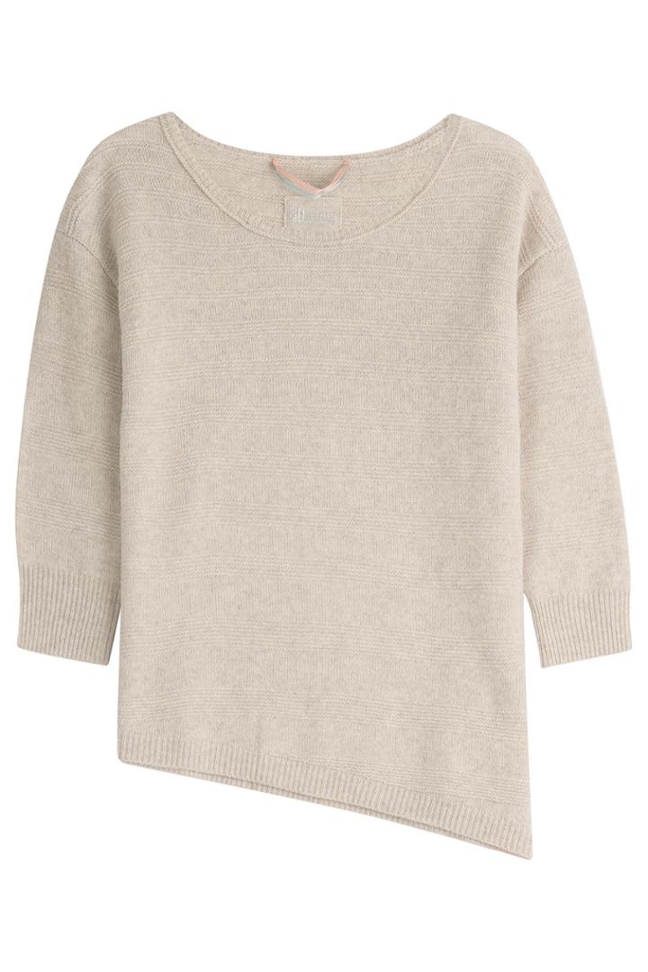 81 Hours 81 Hours Cashmere Pullover With Asymmetric Hem - Beige