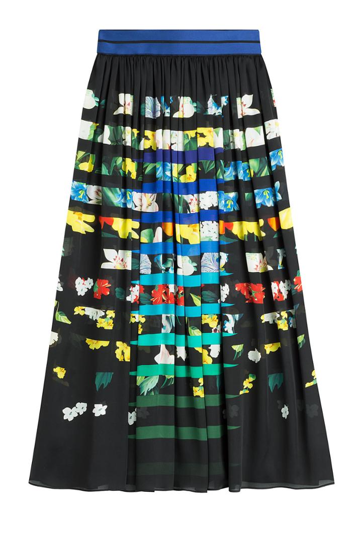 Mary Katrantzou Mary Katrantzou Printed Silk Midi Skirt - Multicolored