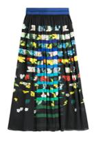 Mary Katrantzou Mary Katrantzou Printed Silk Midi Skirt - Multicolored
