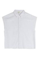 Rag & Bone Rag & Bone Cropped Cotton Eyelet Blouse