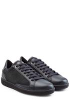 Brioni Brioni Leather Sneakers With Wool