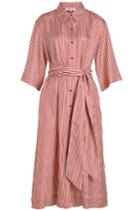 Diane Von Furstenberg Diane Von Furstenberg 3/4 Sleeve Belted Shirt Dress