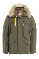 Parajumpers Parajumpers Right Hand Down Jacket With Fur-trimmed Hood - Green