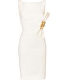Dsquared2 Stretch Wool Sheath With Brooch