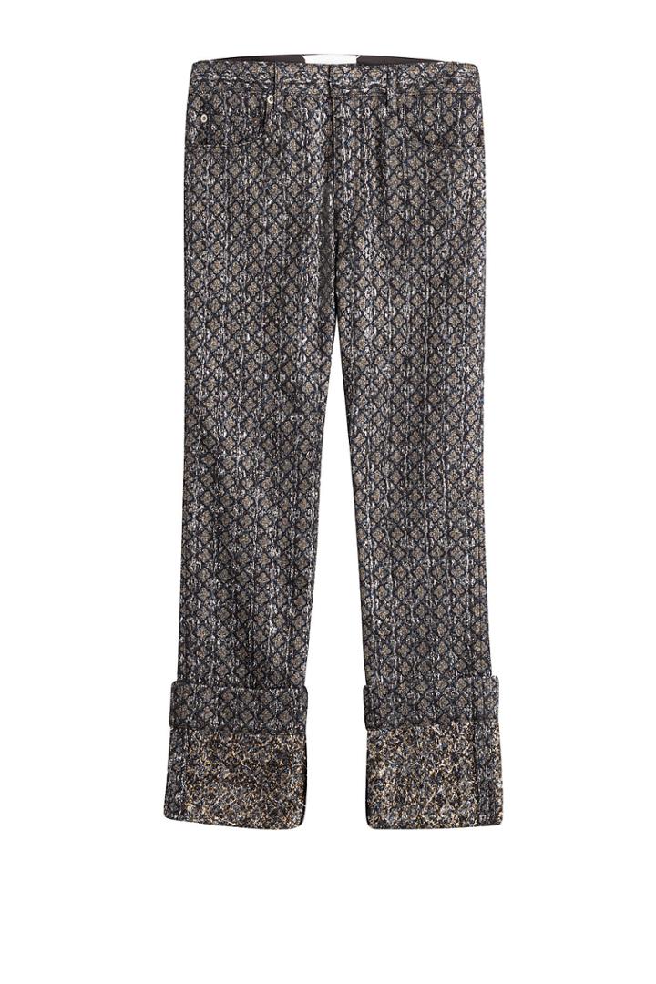 Maison Margiela Maison Margiela Cropped Metallic Pants - Multicolored