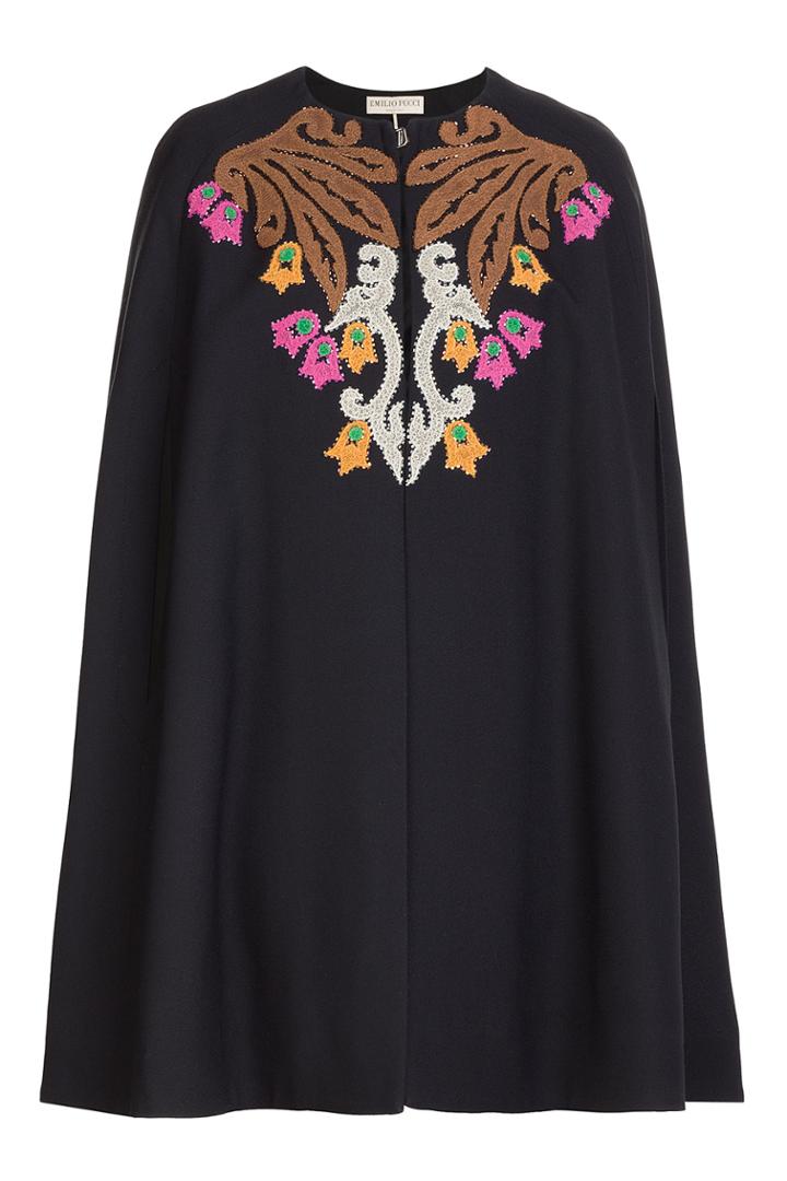 Emilio Pucci Emilio Pucci Embellished Cape - Black