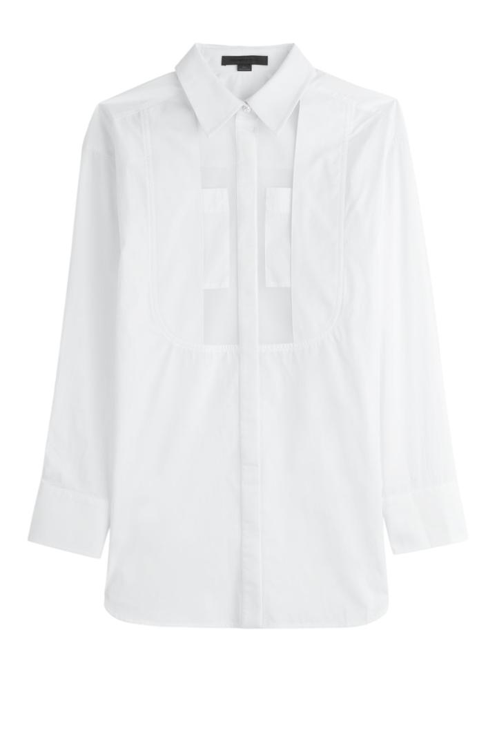 Alexander Wang Alexander Wang Cotton Blouse With Sheer Inlay - White