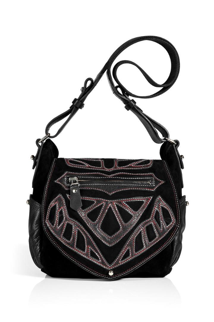 Isabel Marant Isabel Marant Black Suede/leather Ballwin Bag With Appliqué - None