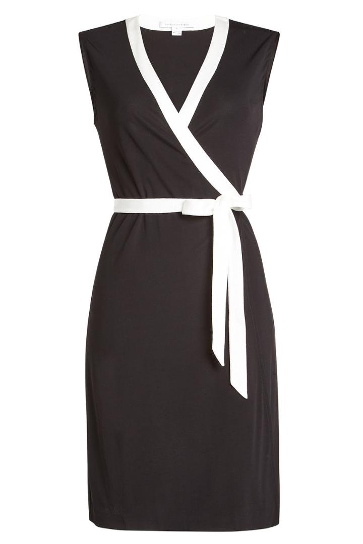 Diane Von Furstenberg Diane Von Furstenberg Sleeveless Wrap Dress - Black