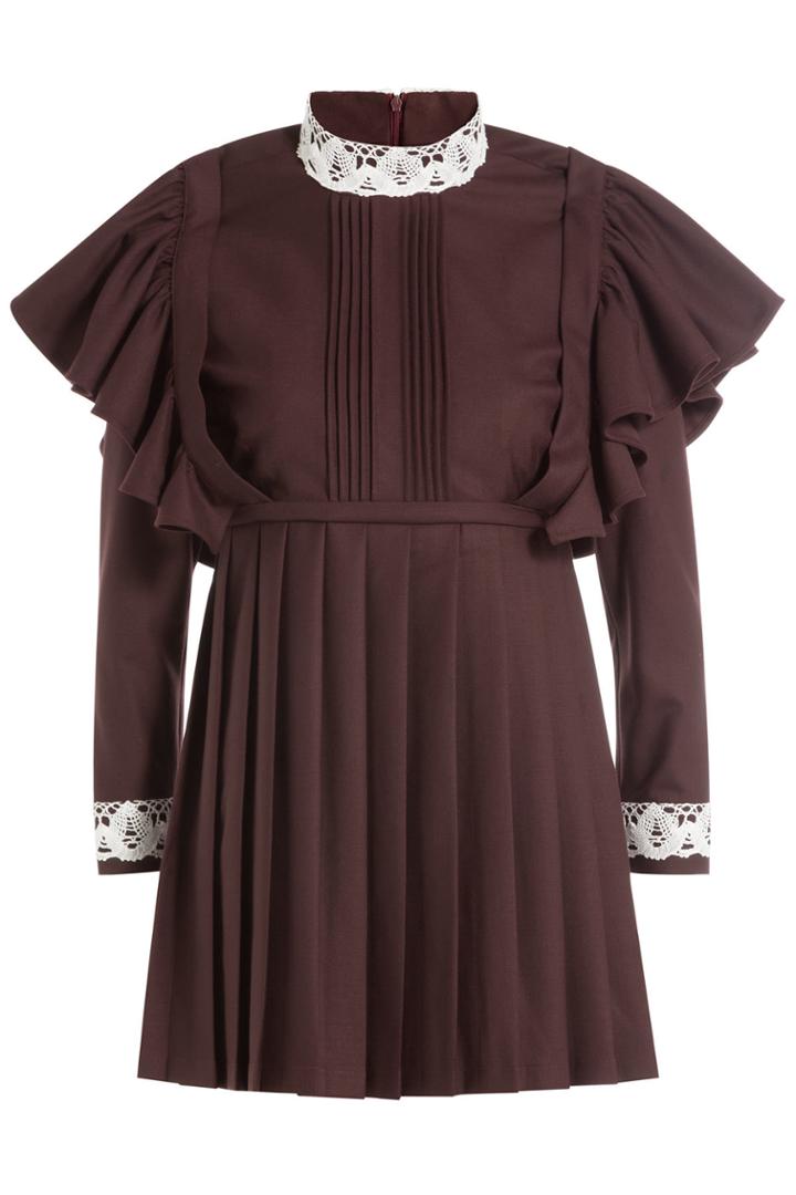 Vetements Vetements Dress With Virgin Wool And Lace