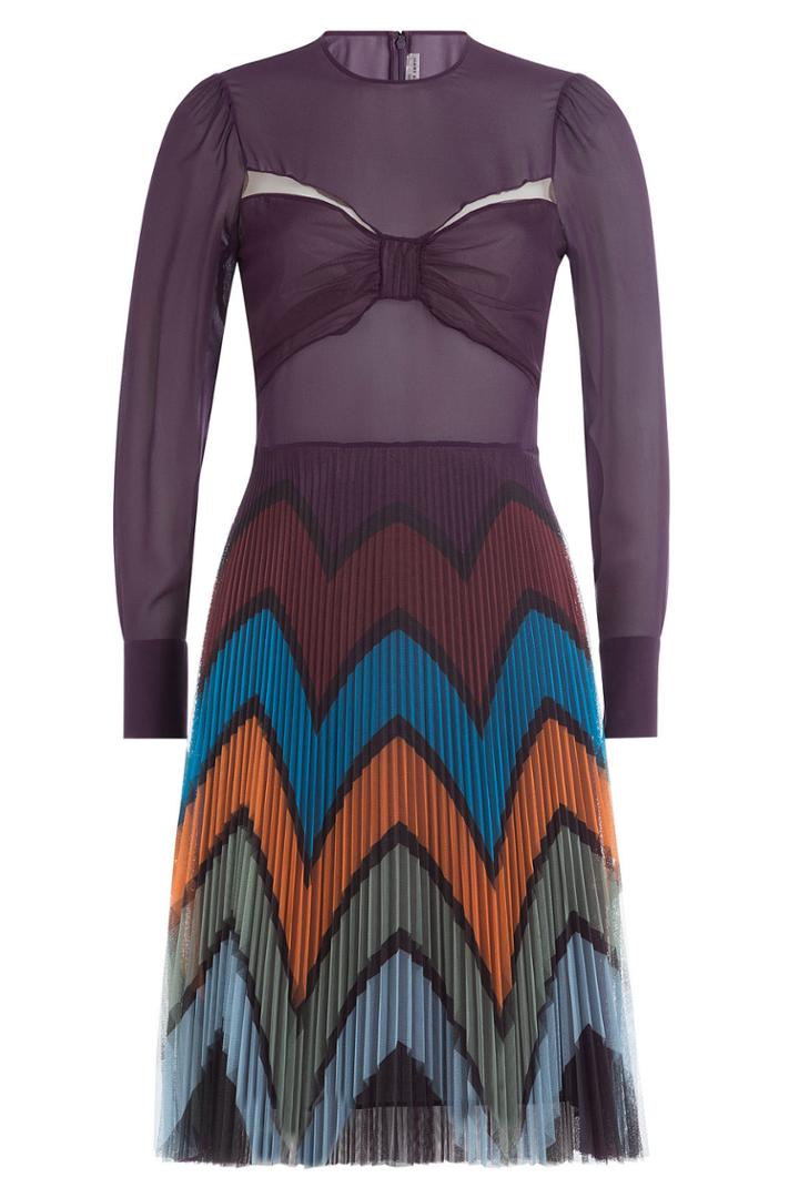 Mary Katrantzou Mary Katrantzou Dress With Bow And Pleated Skirt - Black