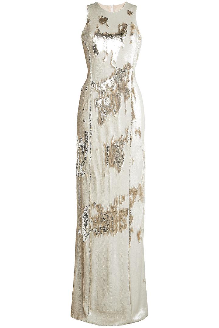 Galvan Galvan Salar Column Sequin Dress